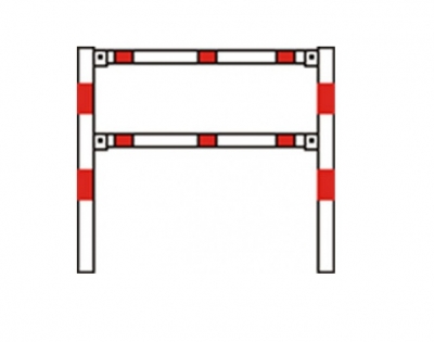 Wegesperre 70 x 70 mm, feststehend, Breite: 2000 mm